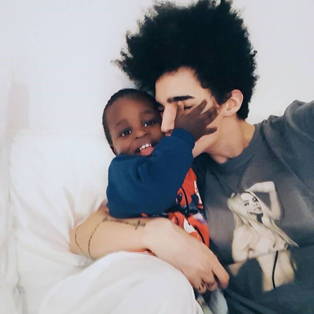 Luís Borges com o filho