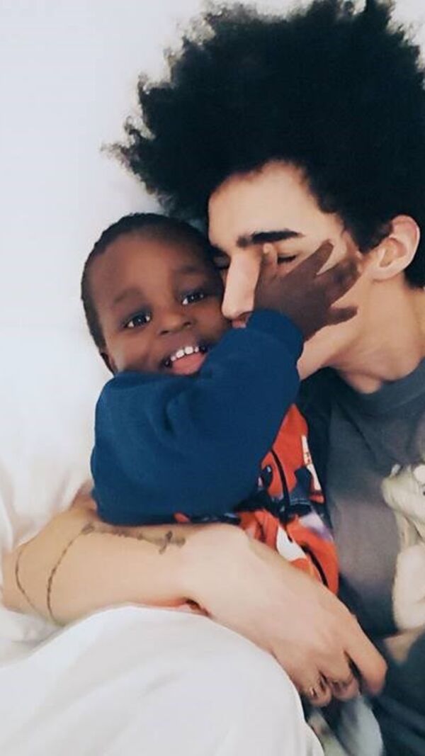 Luís Borges com o filho