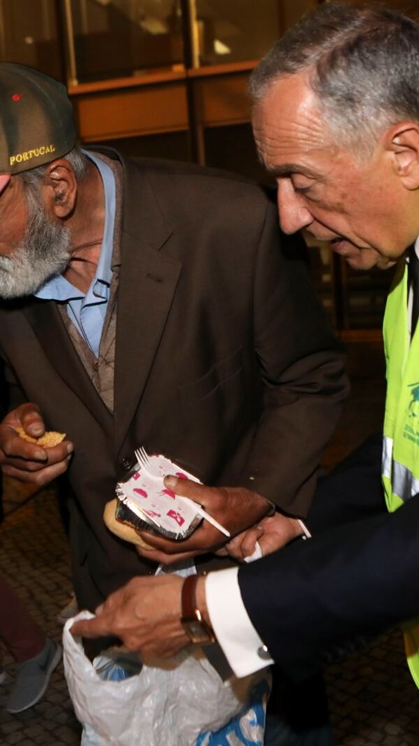 Marcelo Rebelo de Sousa, sem-abrigo