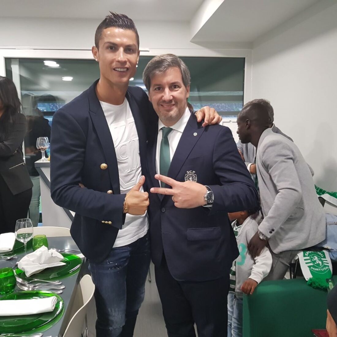 Bruno de Carvalho e Cristiano Ronaldo