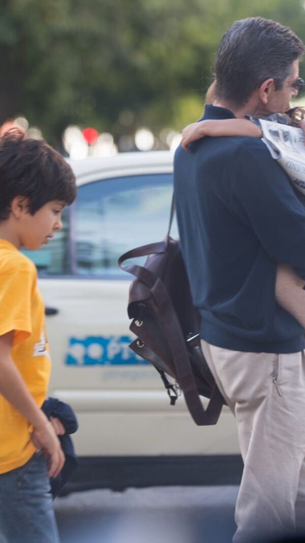 Carrilho com os filhos