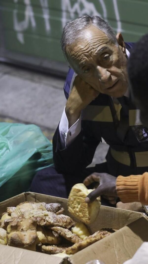 Marcelo passa noite de S. Marinho na rua com os sem-abrigo