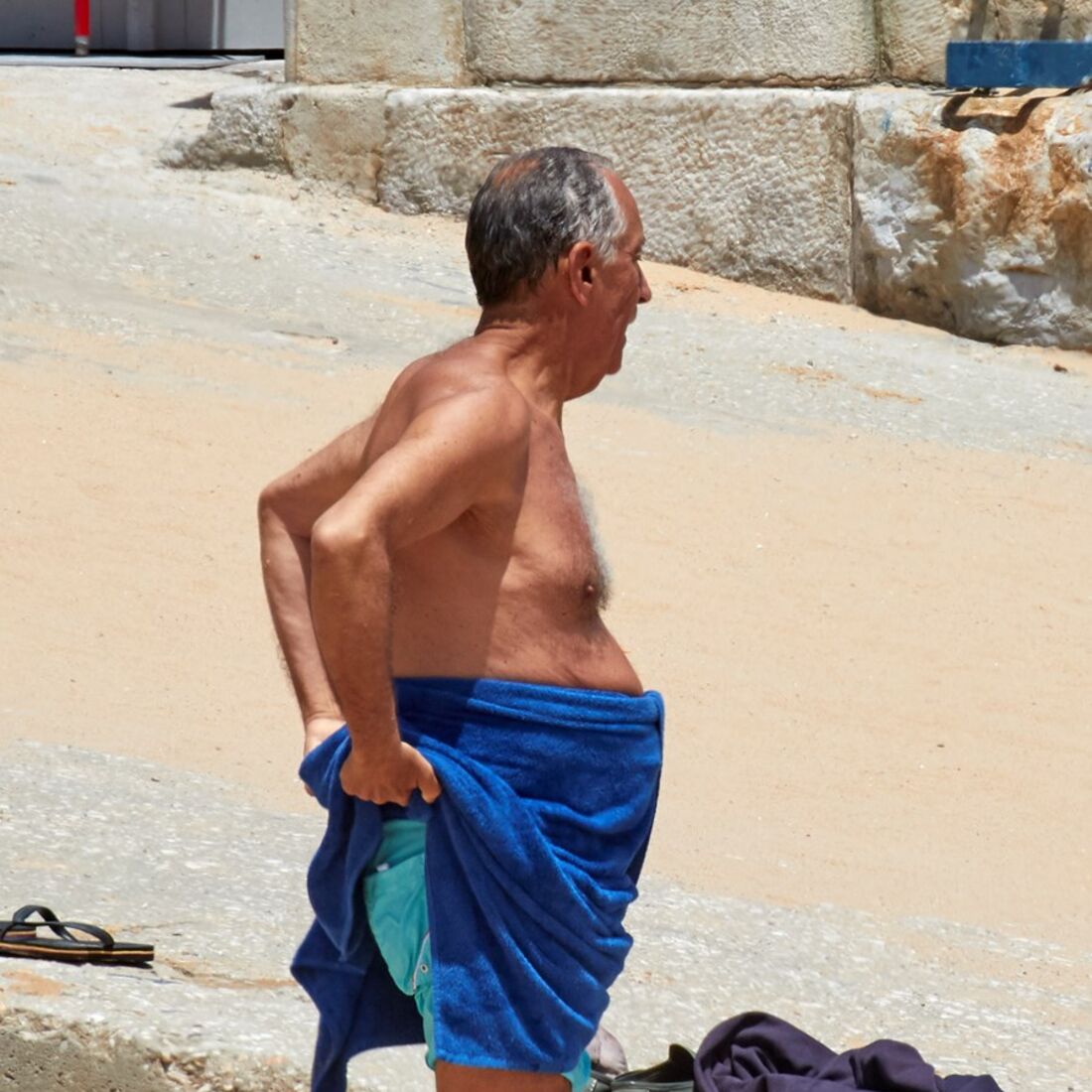 Presidente, Marcelo Rebelo de Sousa, calções, praia, cascais, presidente da república