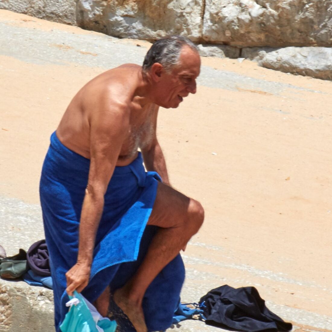 Presidente, Marcelo Rebelo de Sousa, calções, praia, cascais, presidente da república