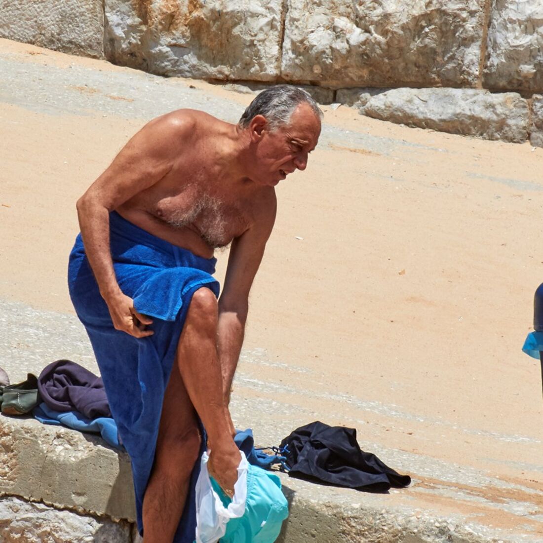 Presidente, Marcelo Rebelo de Sousa, calções, praia, cascais, presidente da república