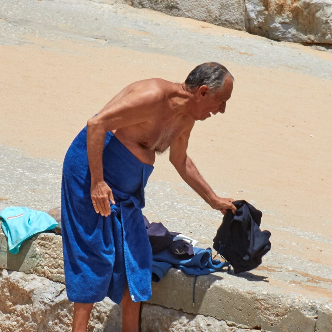 Presidente, Marcelo Rebelo de Sousa, calções, praia, cascais, presidente da república