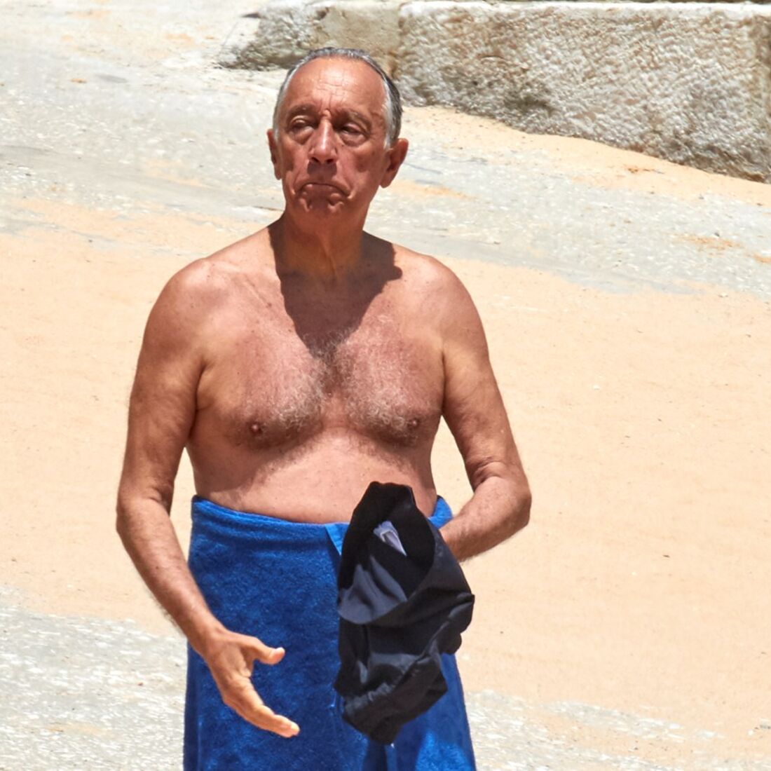 Presidente, Marcelo Rebelo de Sousa, calções, praia, cascais, presidente da república