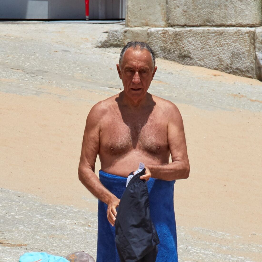 Presidente, Marcelo Rebelo de Sousa, calções, praia, cascais, presidente da república