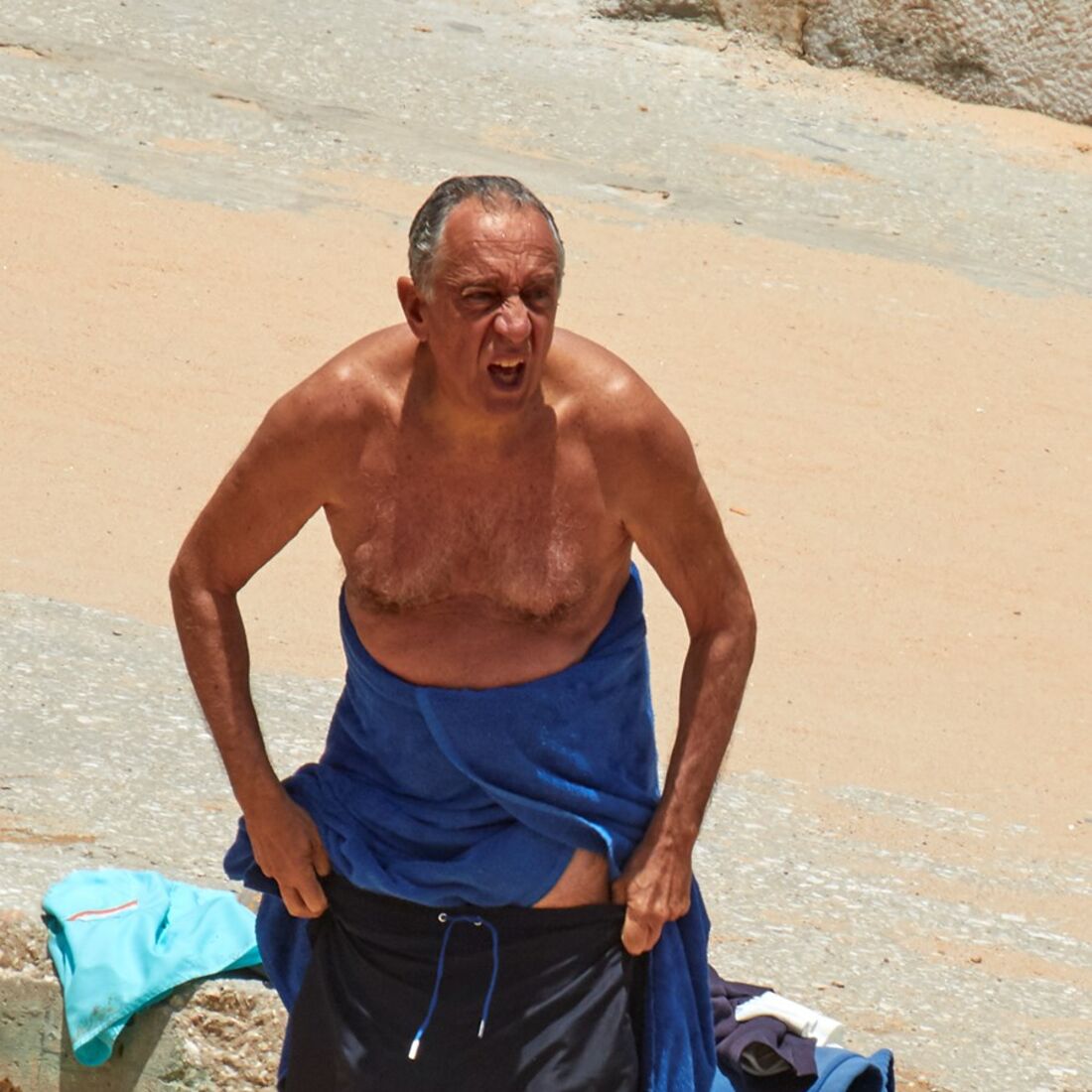 Presidente, Marcelo Rebelo de Sousa, calções, praia, cascais, presidente da república