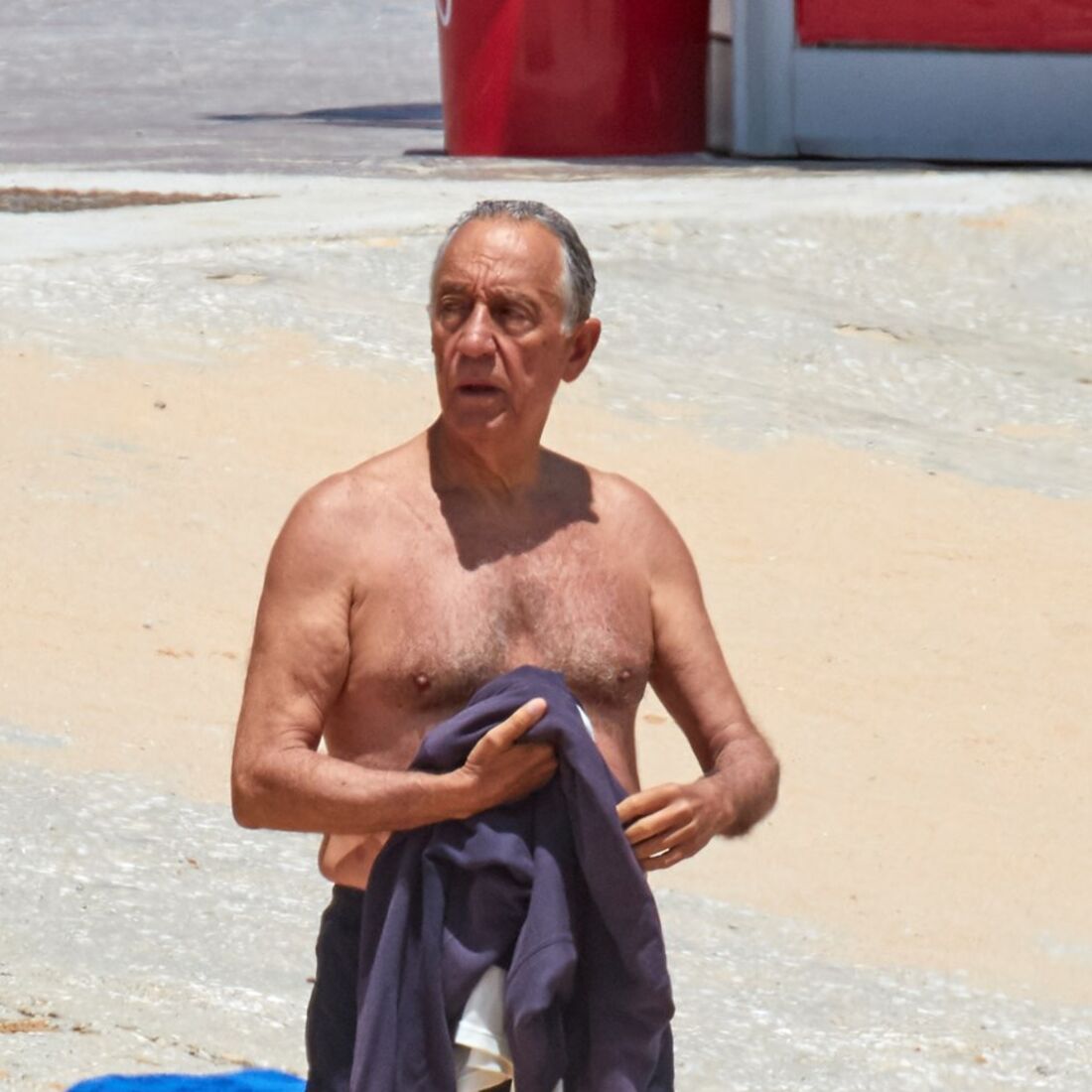 Presidente, Marcelo Rebelo de Sousa, calções, praia, cascais, presidente da república