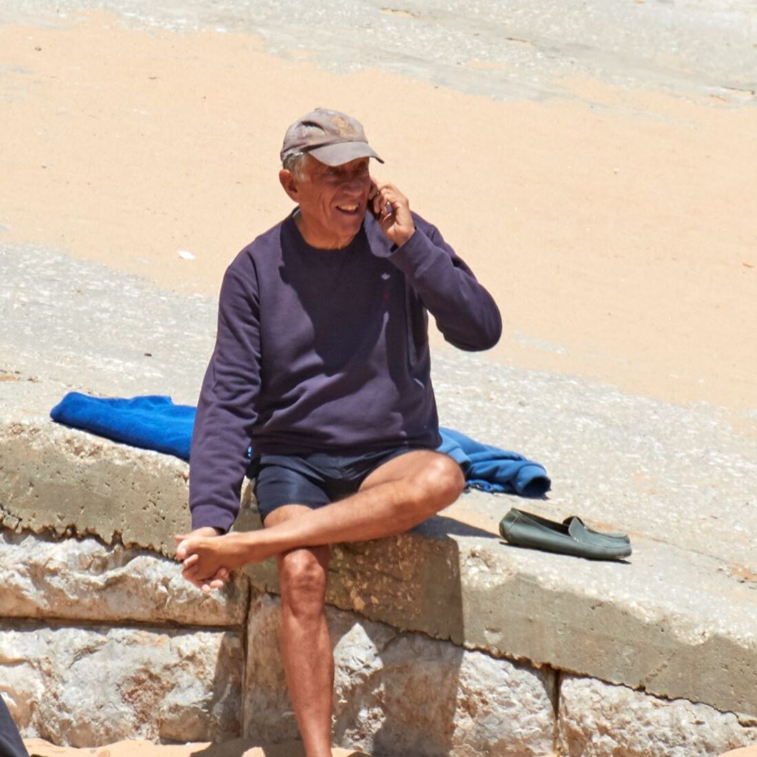 Presidente, Marcelo Rebelo de Sousa, calções, praia, cascais, presidente da república