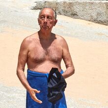 Presidente, Marcelo Rebelo de Sousa, calções, praia, cascais, presidente da república