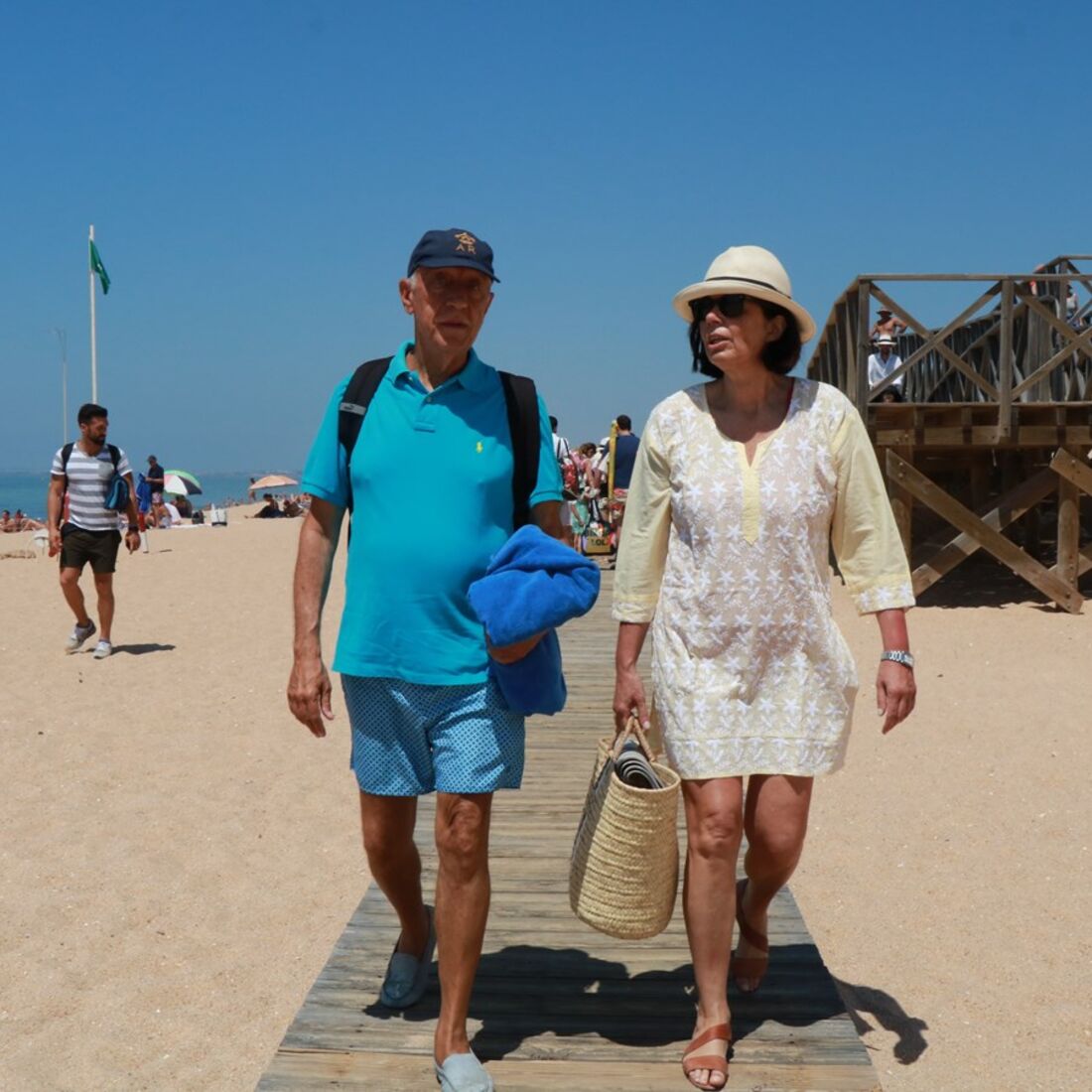 Marcelo rebelo de sousa, rita amaral cabral, praia gigi, quinta do lago, férias, verão, algarve