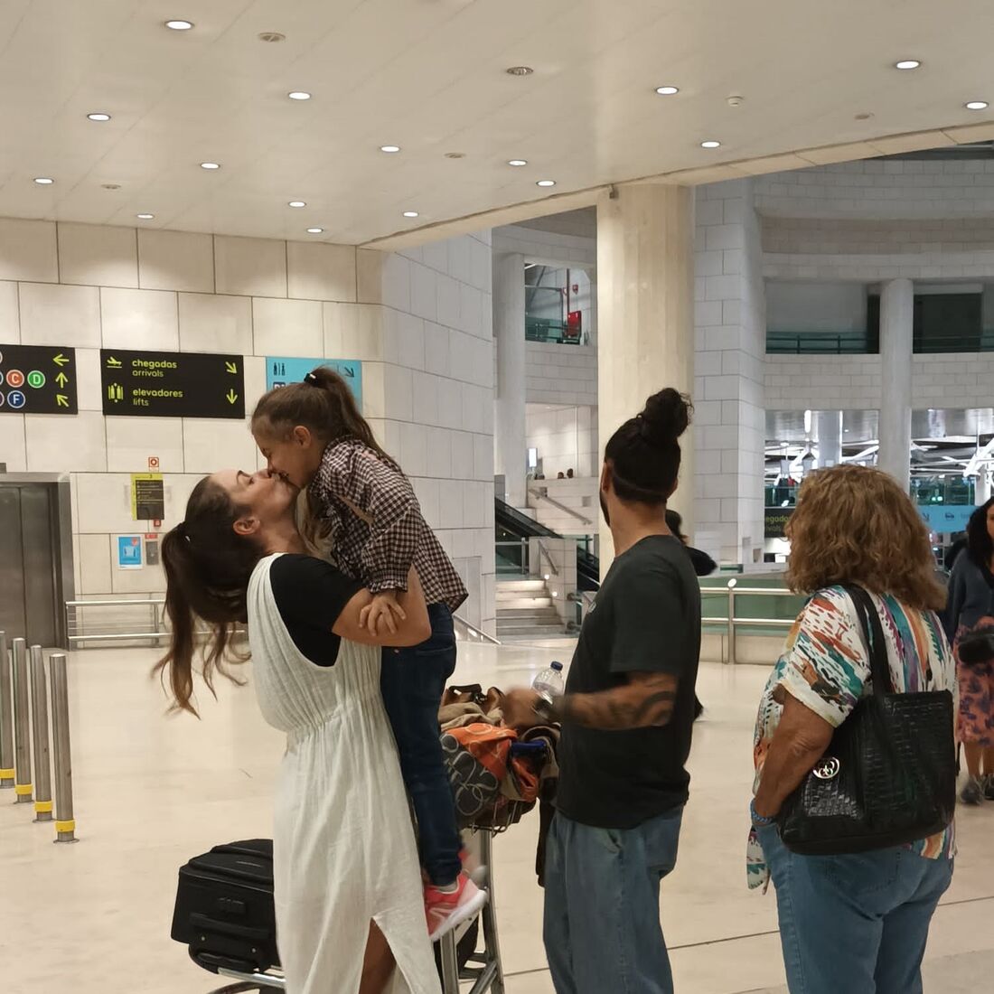 Laura Galvão e a filha