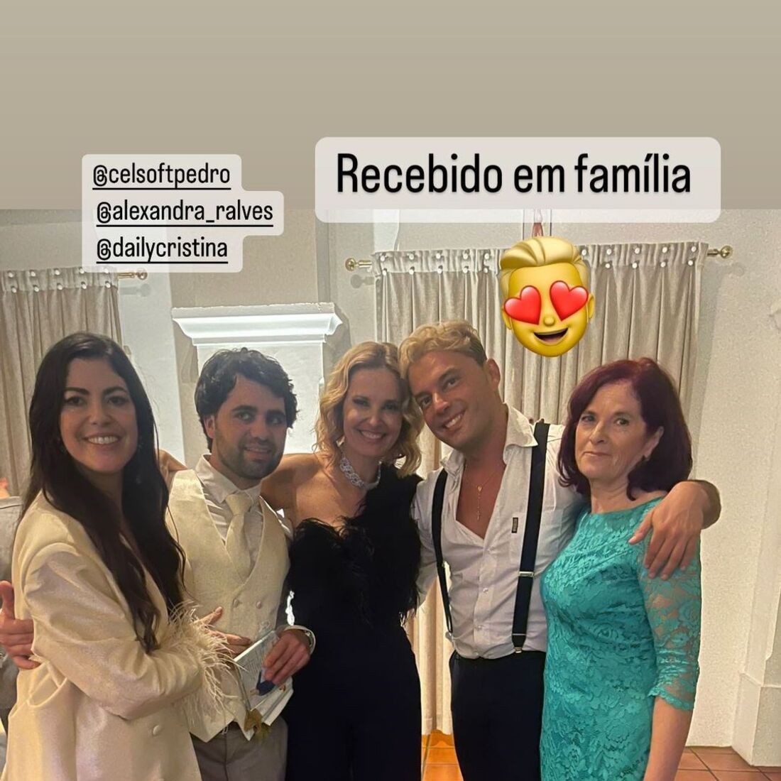Cristina Ferreira com Sérgio Rossi e familiares