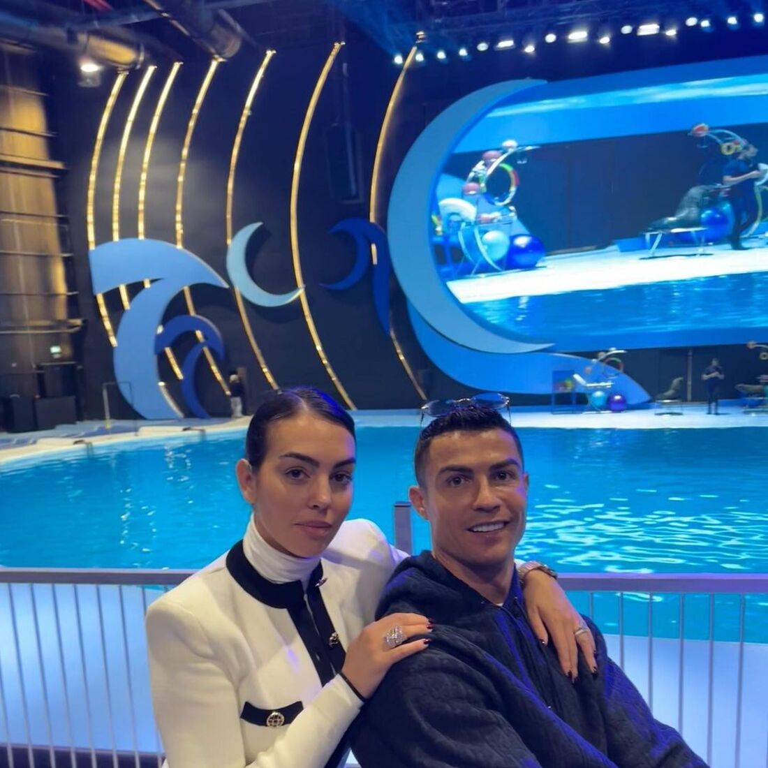 Cristiano Ronaldo, Georgina Rodríguez, Riade, parque de diversões