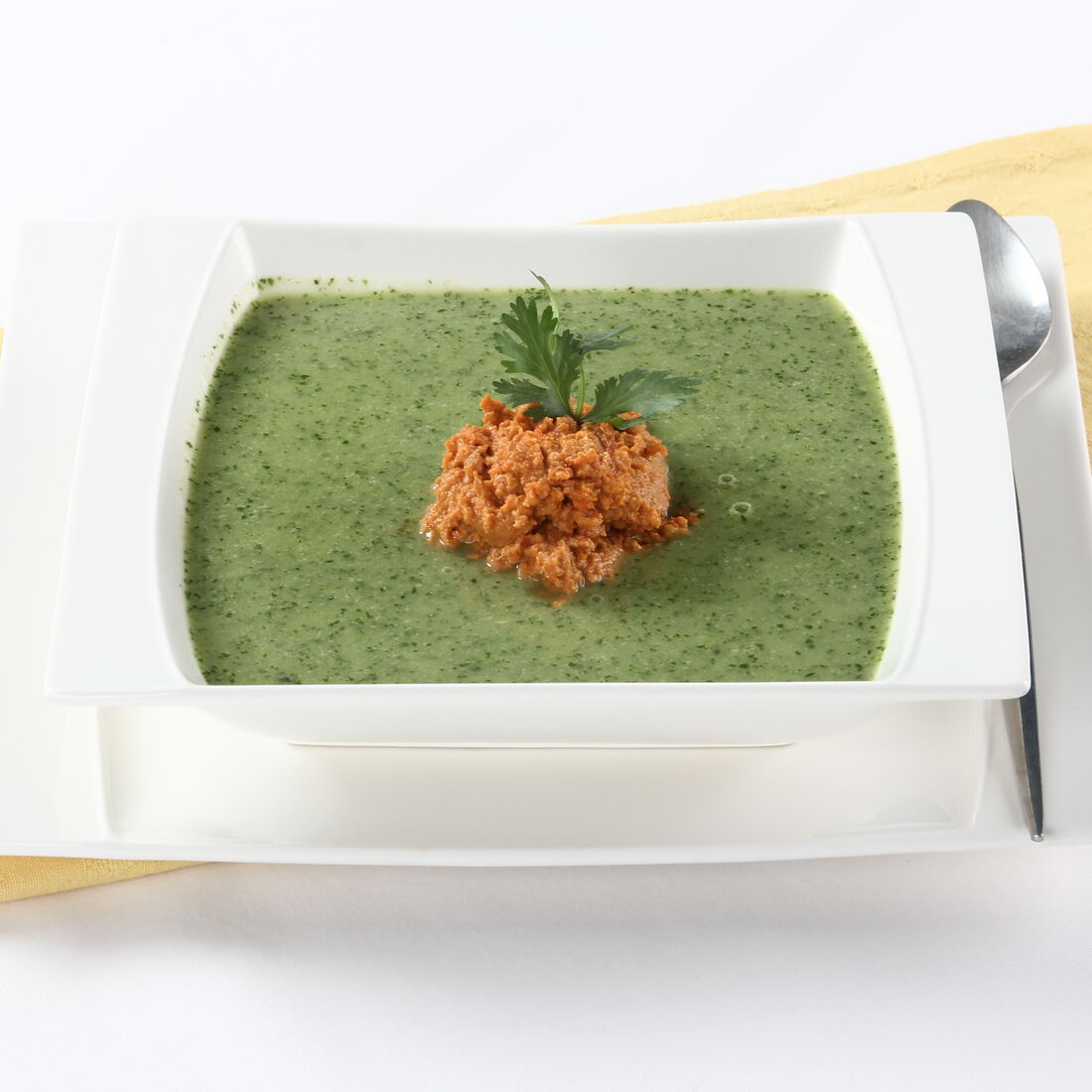 Creme de coentros com pasta de sapateira