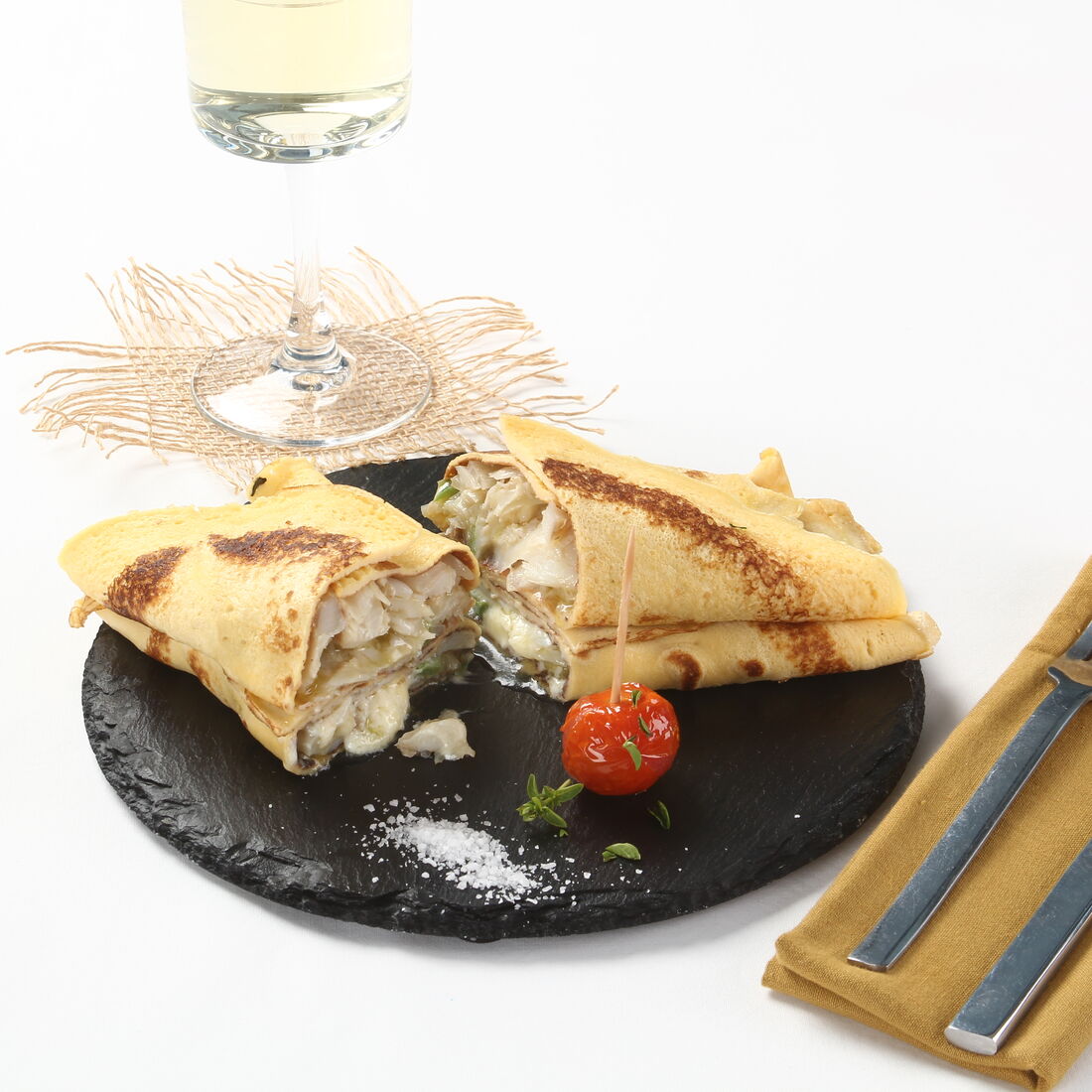 Crepes de Bacalhau