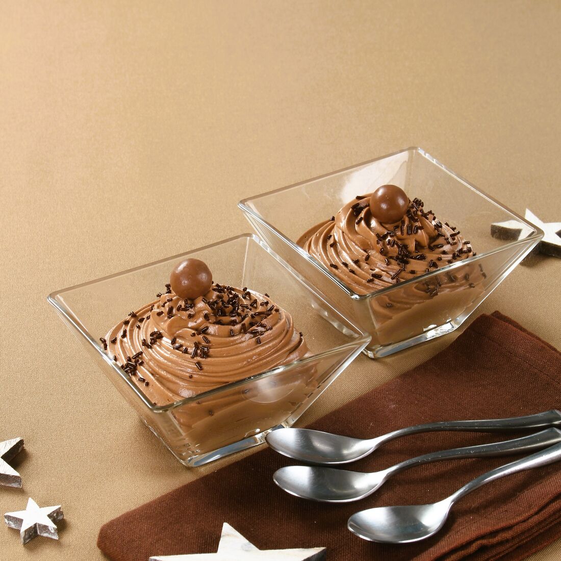 musse de chocolate com licor