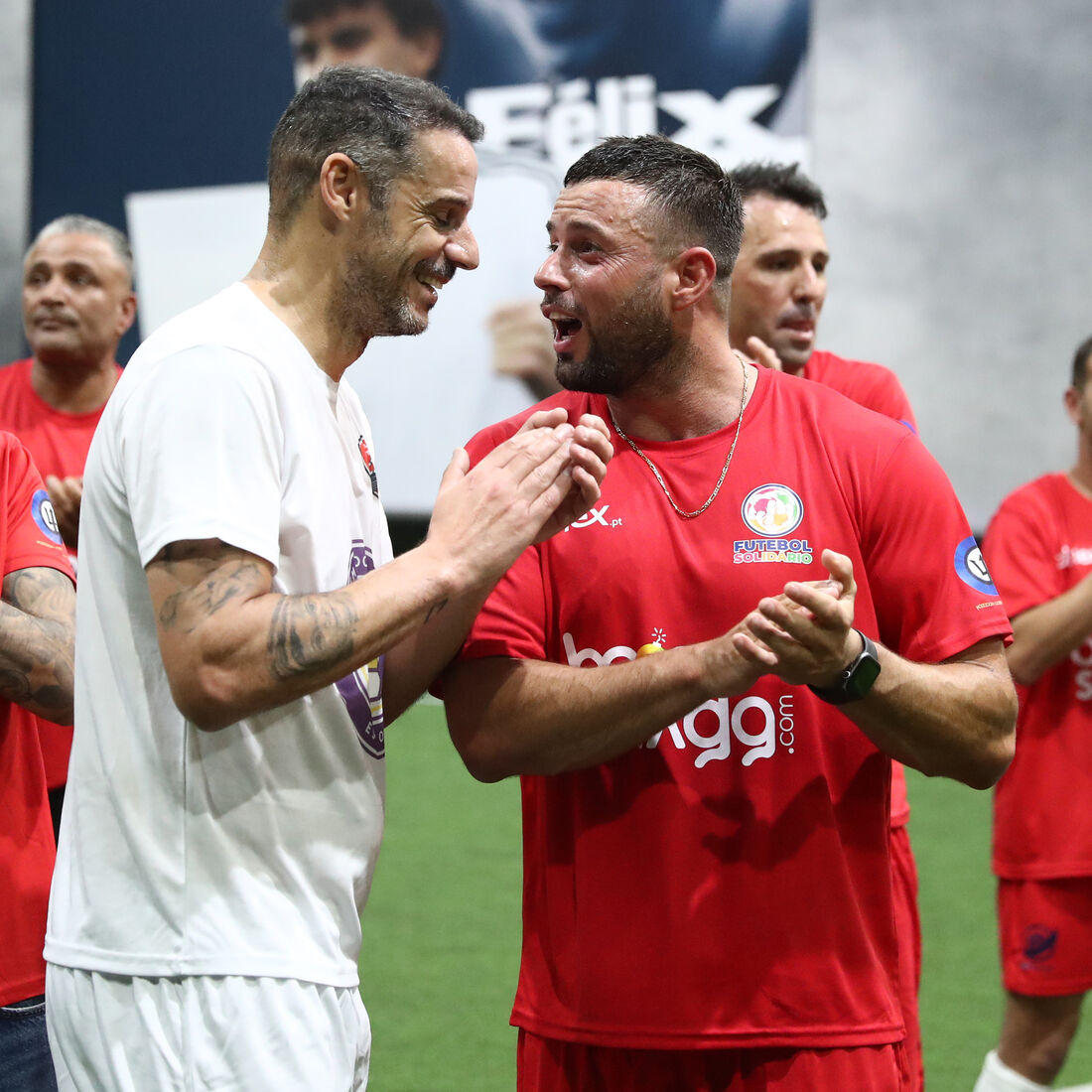 Gonçalo Quinaz, Madjer, Marco Costa, Pelada dos Artistas