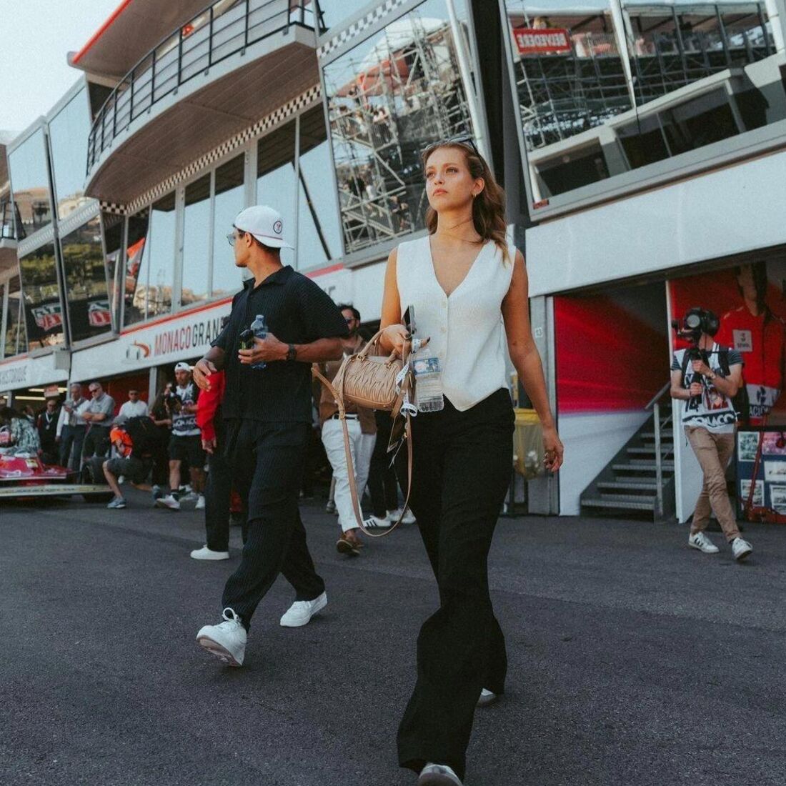 Margarida Corceiro e Lando Norris