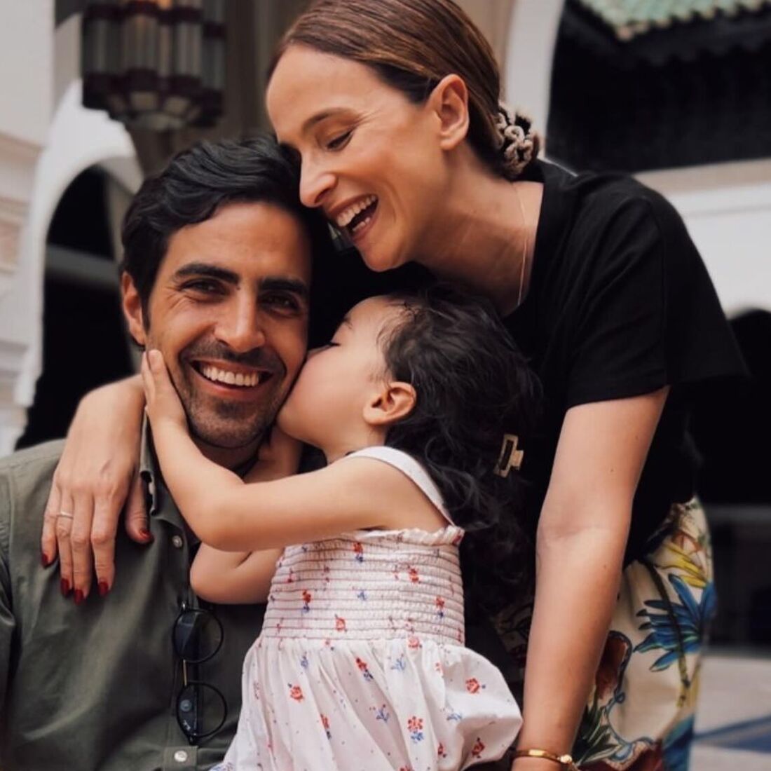 Sara Prata, João Leitão e a filha Amélia