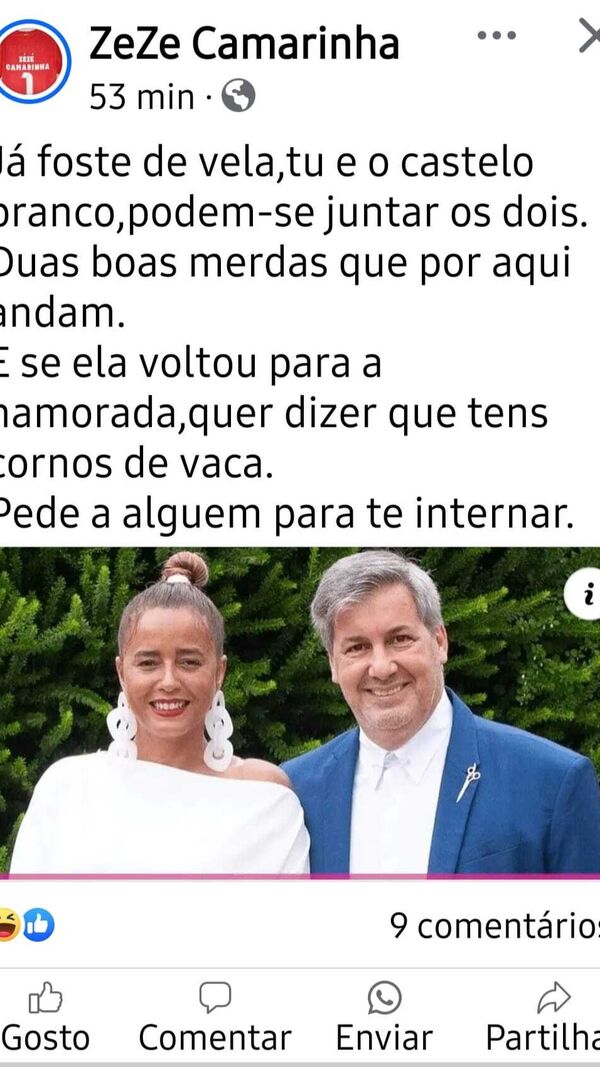 Zezé Camarinha, Bruno de Carvalho