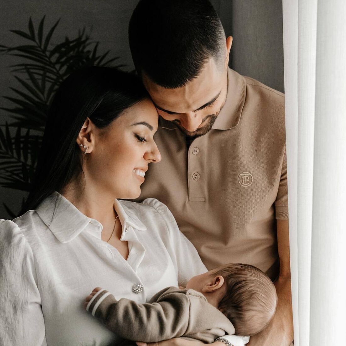 Diogo Costa, mulher e filho