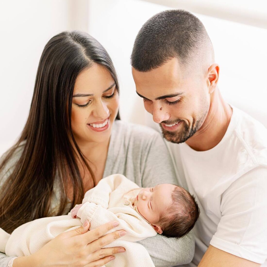 Diogo Costa, mulher e filho