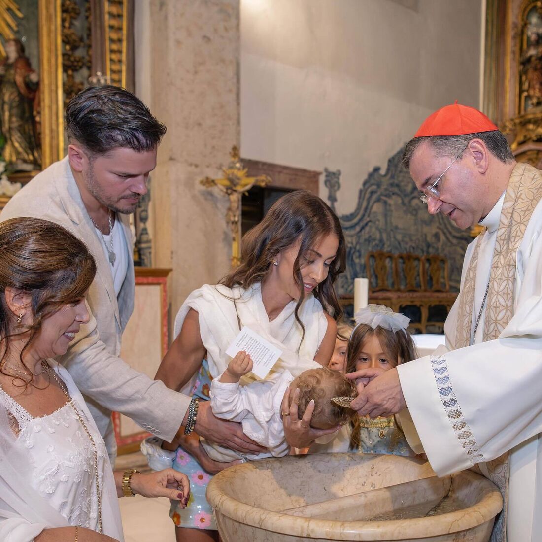Laura Figueiredo, Mickael Carreira, batizado Gabriel