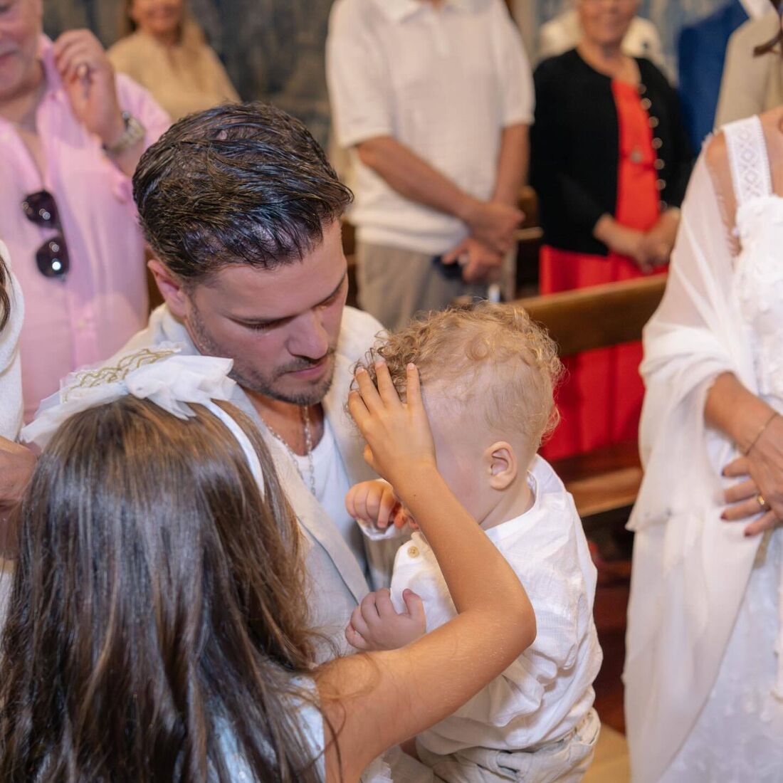 Laura Figueiredo, Mickael Carreira, batizado Gabriel