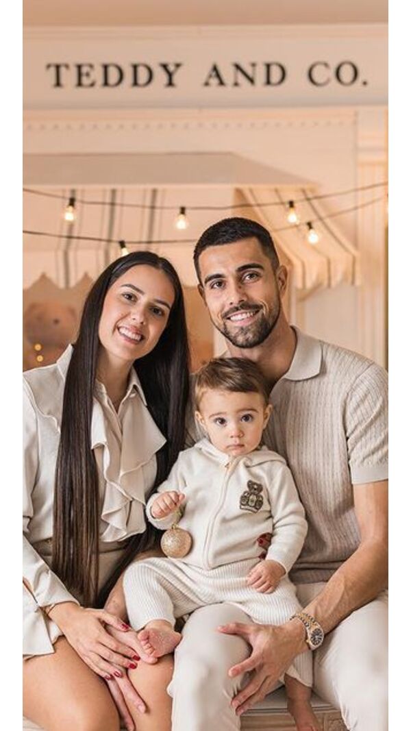 Diogo Costa, mulher e filho