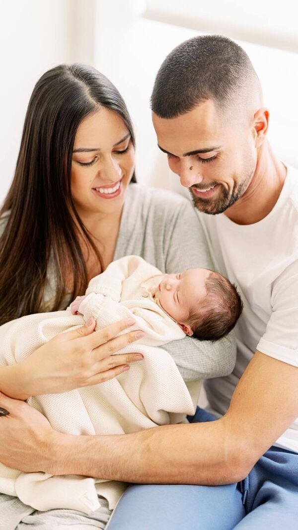 Diogo Costa, mulher e filho