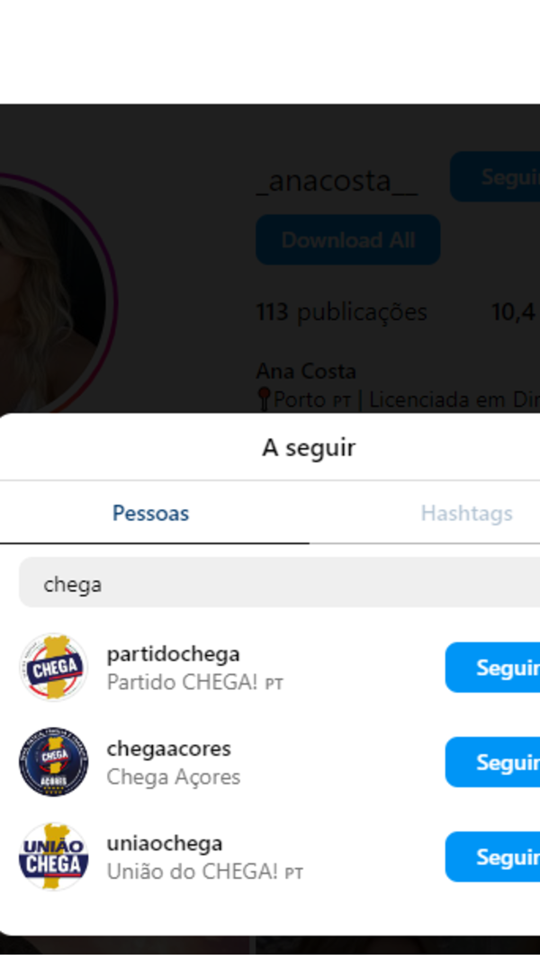 Ana Costa, Chega