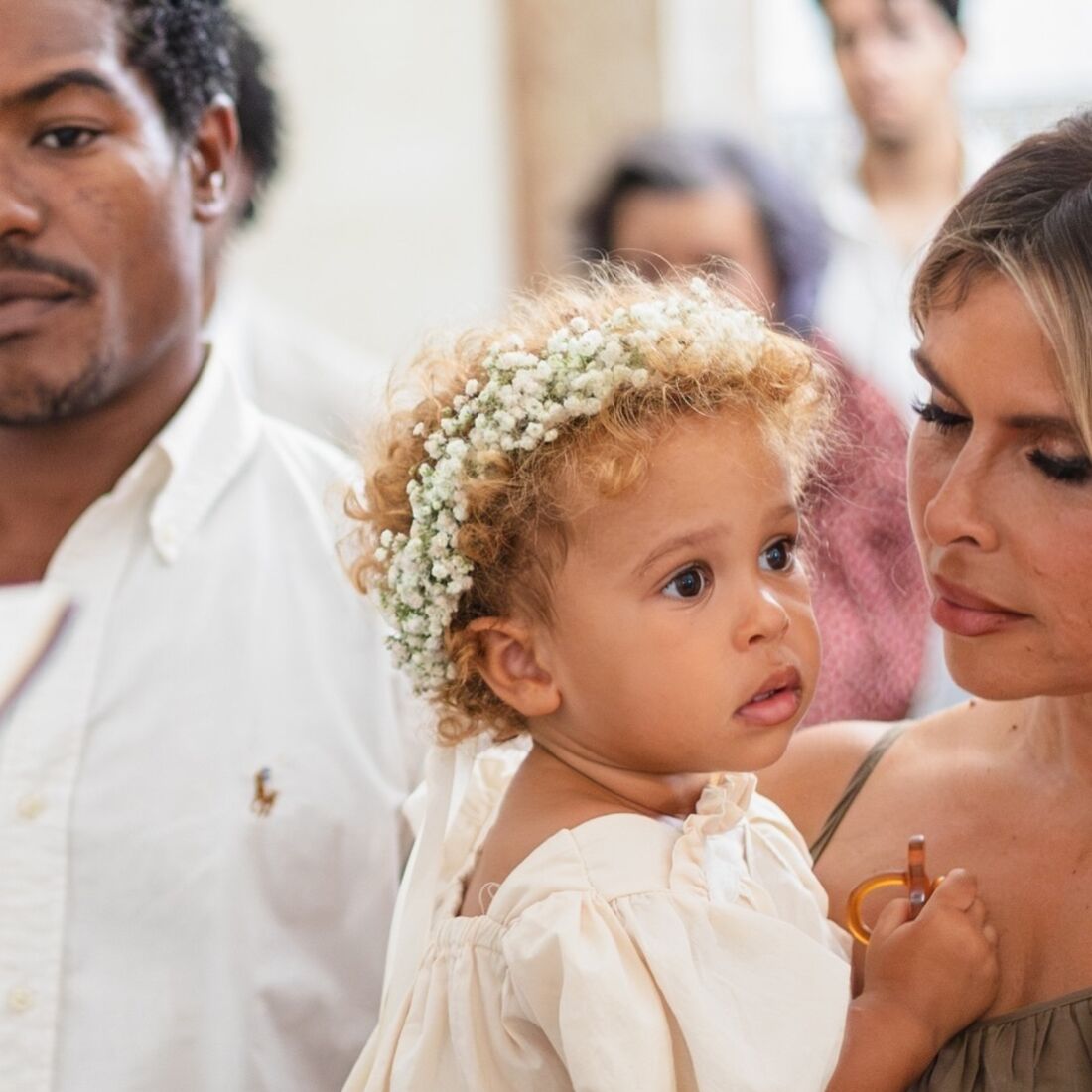 Maria Sampaio, batizado filha