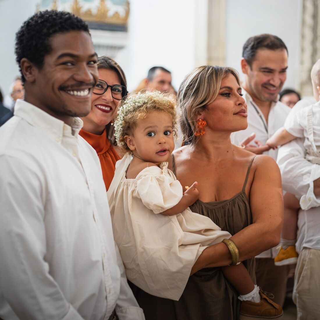 Maria Sampaio, batizado filha