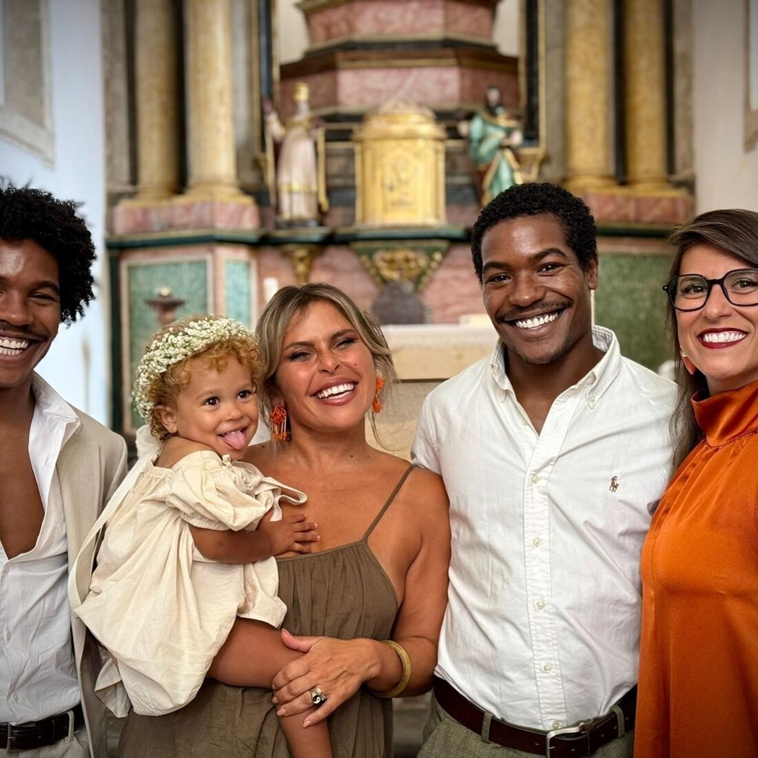 Maria Sampaio, batizado filha