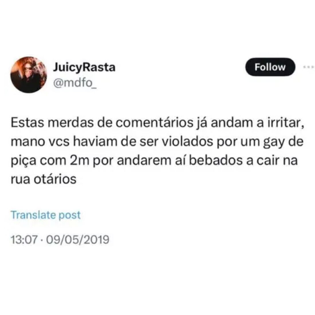 Publicações homofóbicas de Maycon