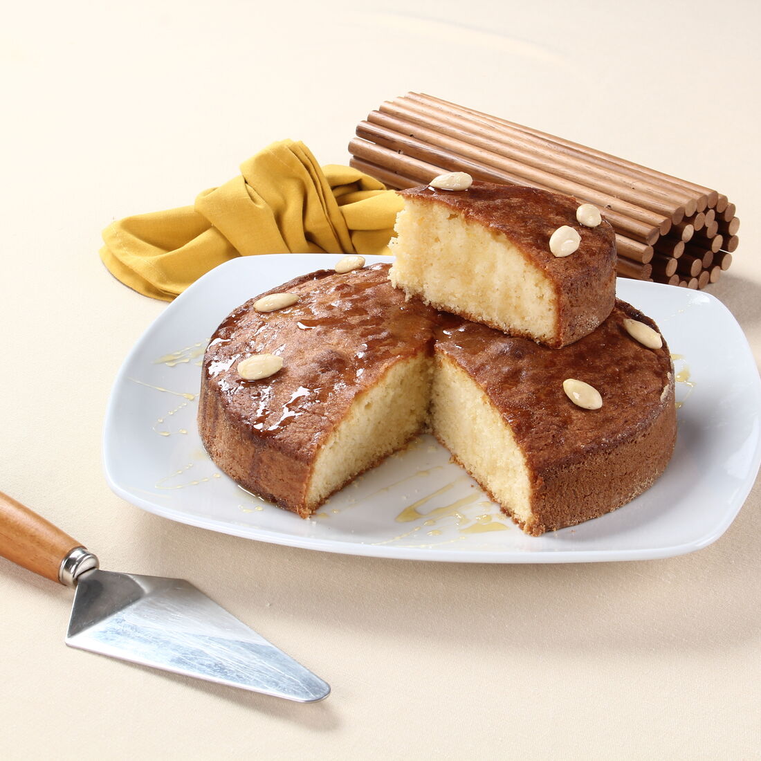 Bolo de Amêndoa com Mel