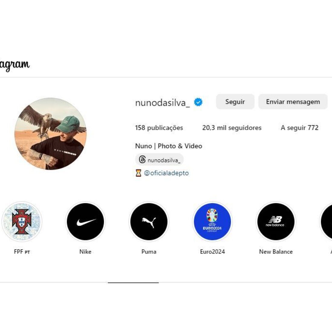 Nuno da Silva, Love On Top, Instagram