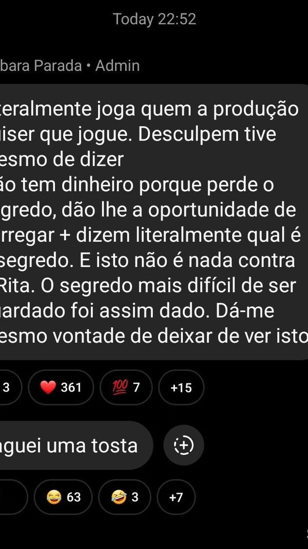 Bárbara Parada, opinião
