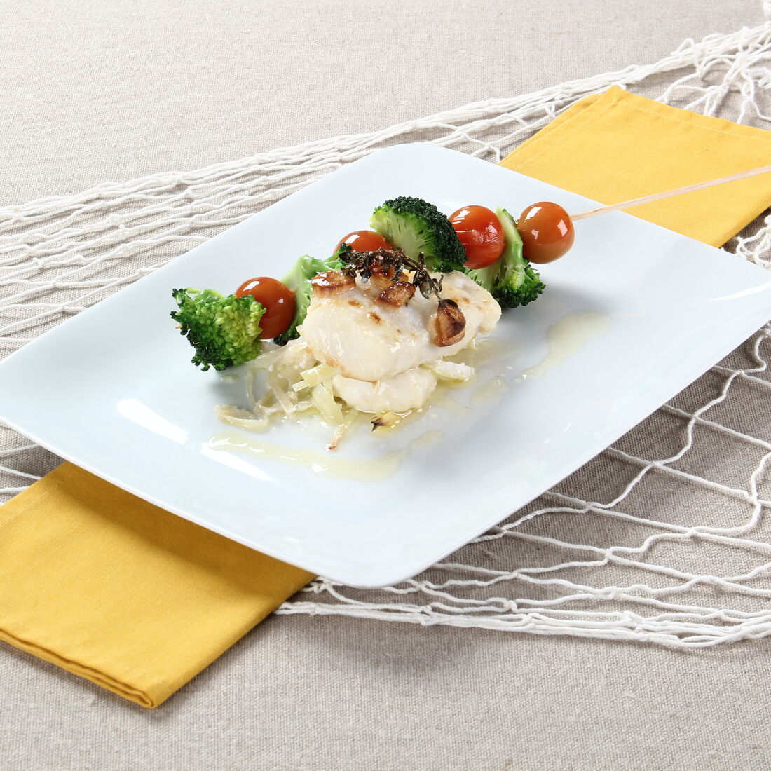 Tranches de Pescada com Brócolos