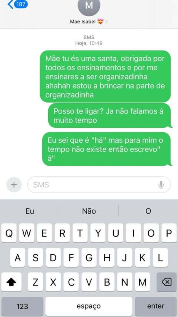 Marie, mãe, mensagens