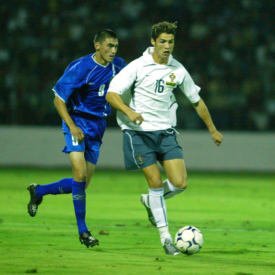 Cristiano Ronaldo, estreia pela Seleção Nacional contra Cazaquistão, 2003