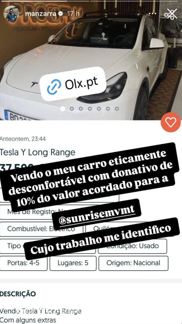 João Manzarra, Tesla
