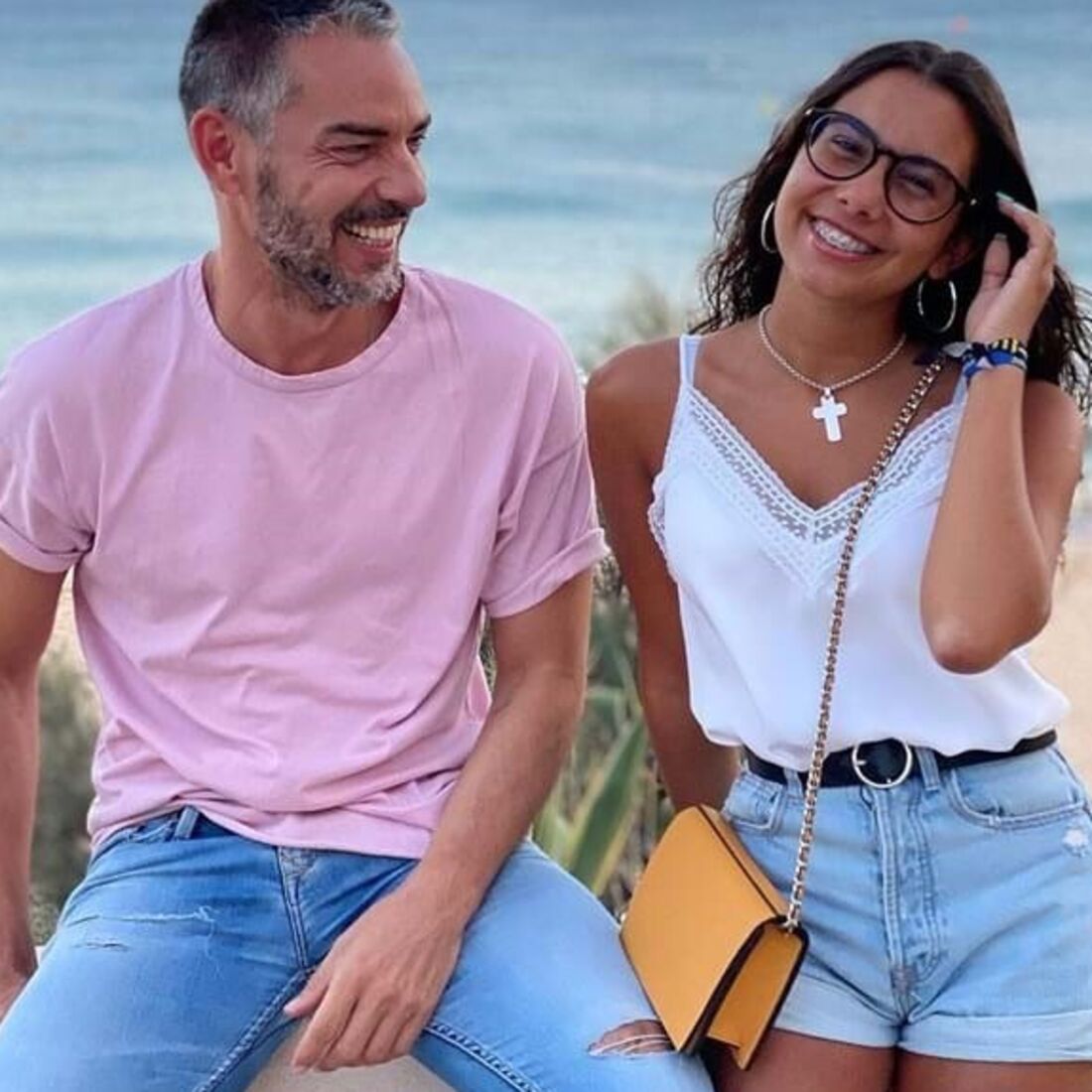 Cláudio Ramos e a filha Leonor