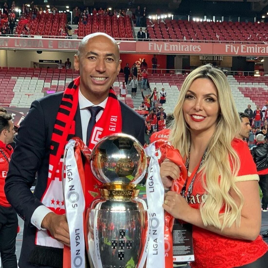 Luisão e Brenda Mattar