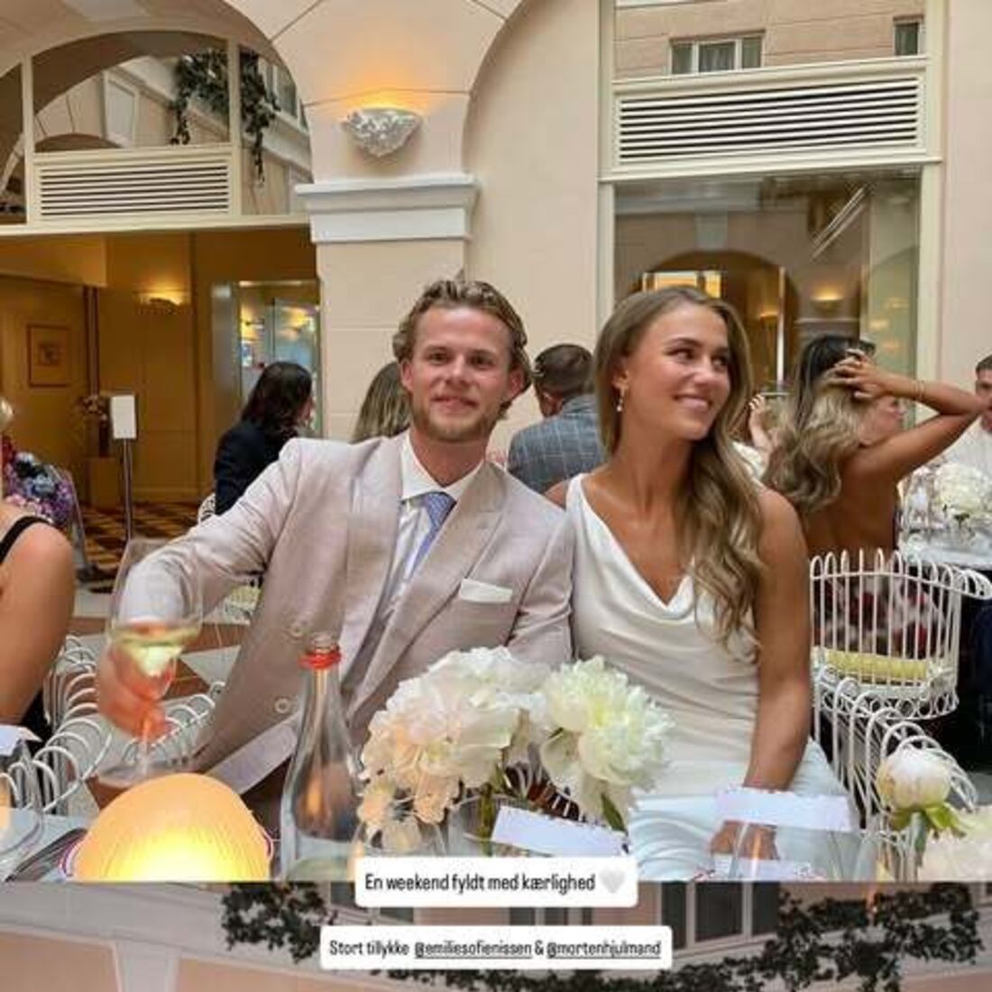 Hjulmand, jogador do Sporting, casou com Emilie Sofie Nissen em Copenhaga