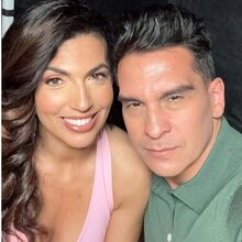 Carla Batista e Nelson Oliveira nos bastidores de Casados À Primeira Vistaa