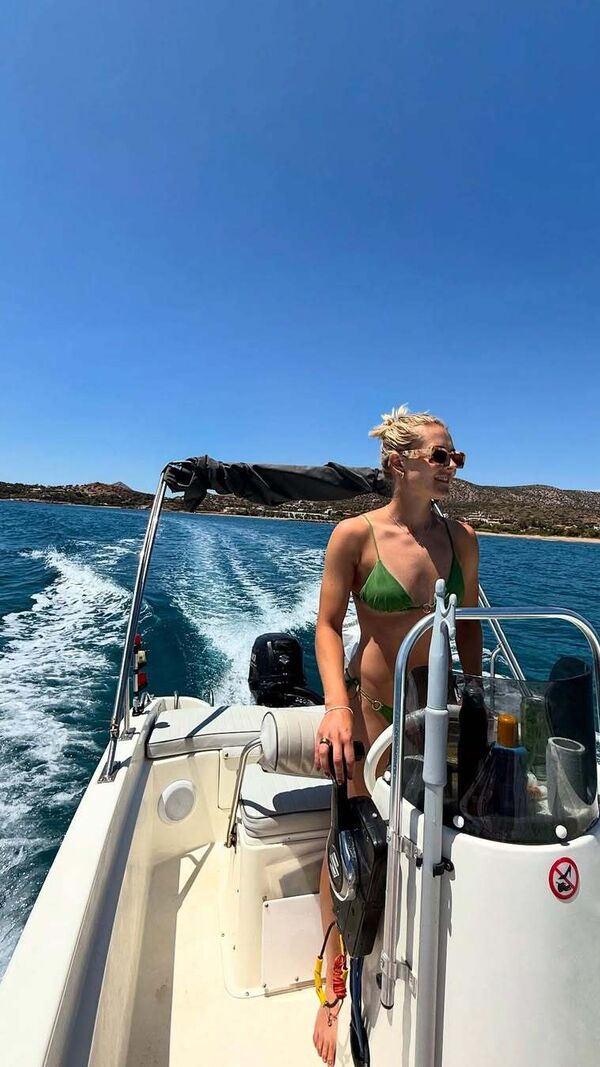 Amanda Nildén, ex-namorada de Gyokeres num barco